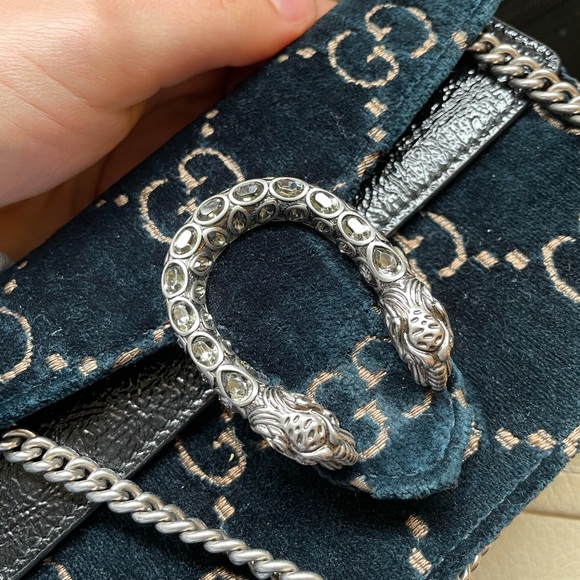 Gucci Mini Dionysus Bag Blue Velvet